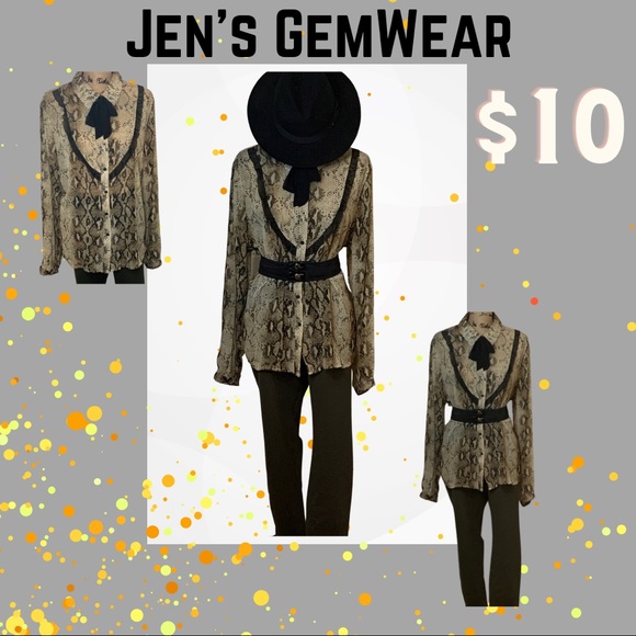 Snake Print Blouse - Picture 1 of 4